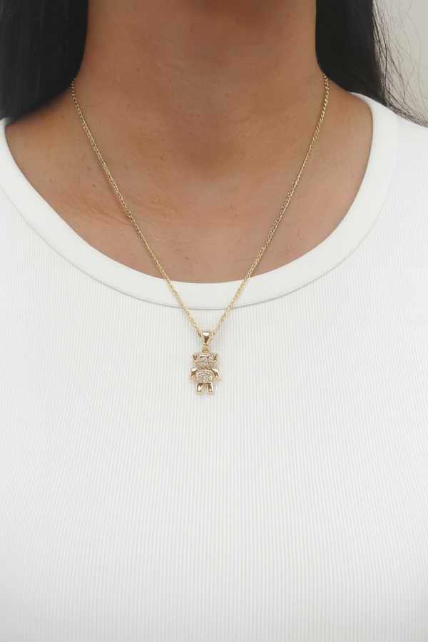 Cadena Bañada en Oro 14K con Dije de Oveja