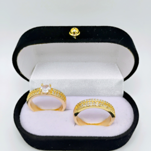 Set Eternidad Real – Anillos Dúo en Oro 18K con Brillo