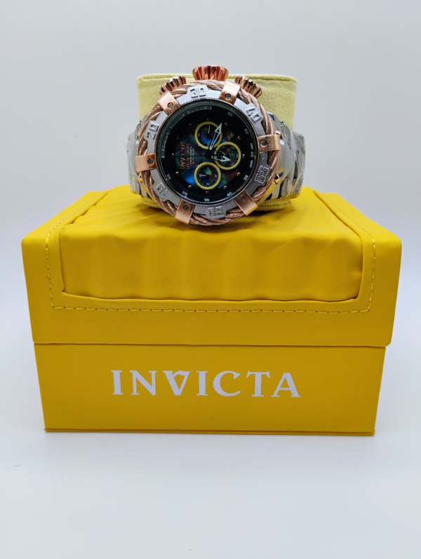 Invicta Reserve Subaqua Chronograph – Bisel Rose Gold & Acero Silver