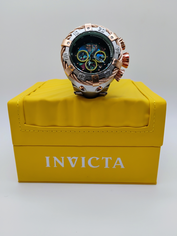 Invicta Reserve Subaqua Chronograph – Bisel Rose Gold & Acero Silver