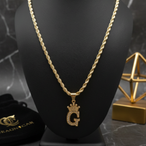 Cadena Rope Crown Inicial “G”