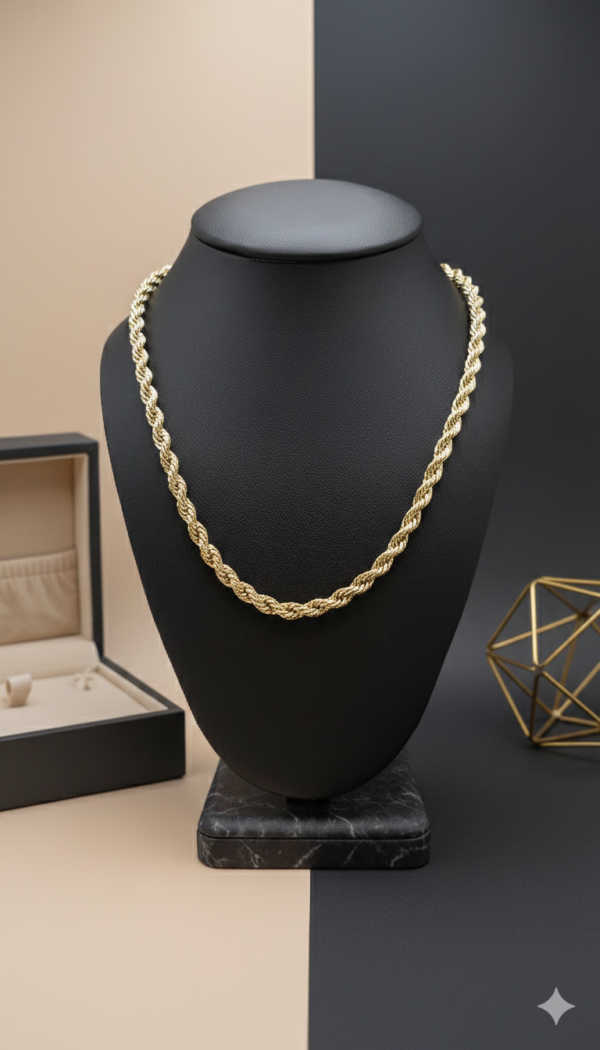 Cadena Golden Rope Deluxe – Brillo 18K