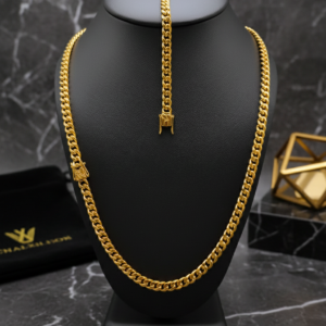 vueva Cadena Cubana Dorada 18K