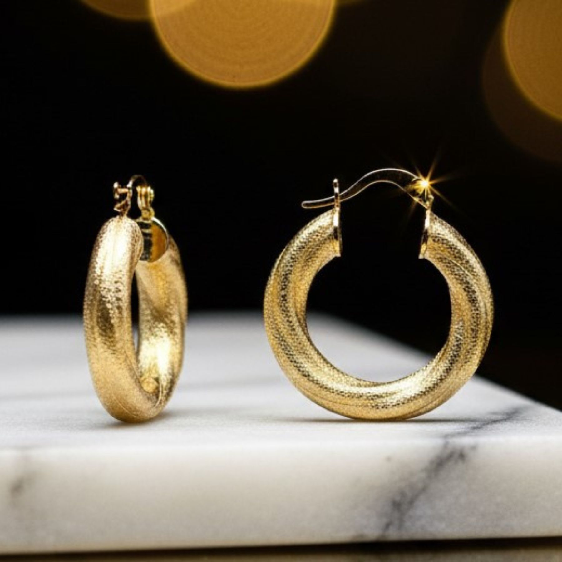 Aros Bruma Dorada 14K