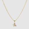 Cadena con Dijes de Mariposa en Oro Laminado 14K