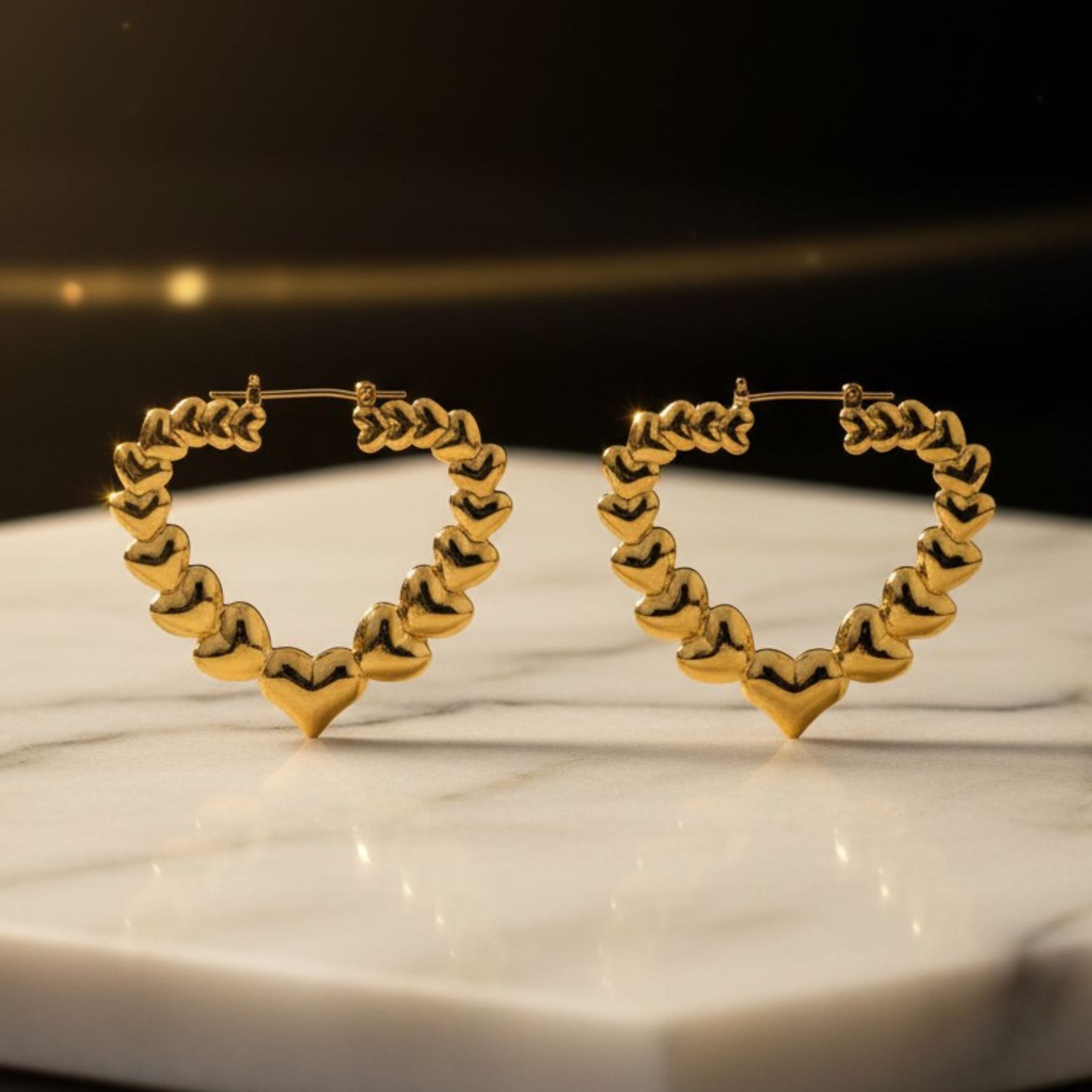 Aros Corazón de Amor 14K