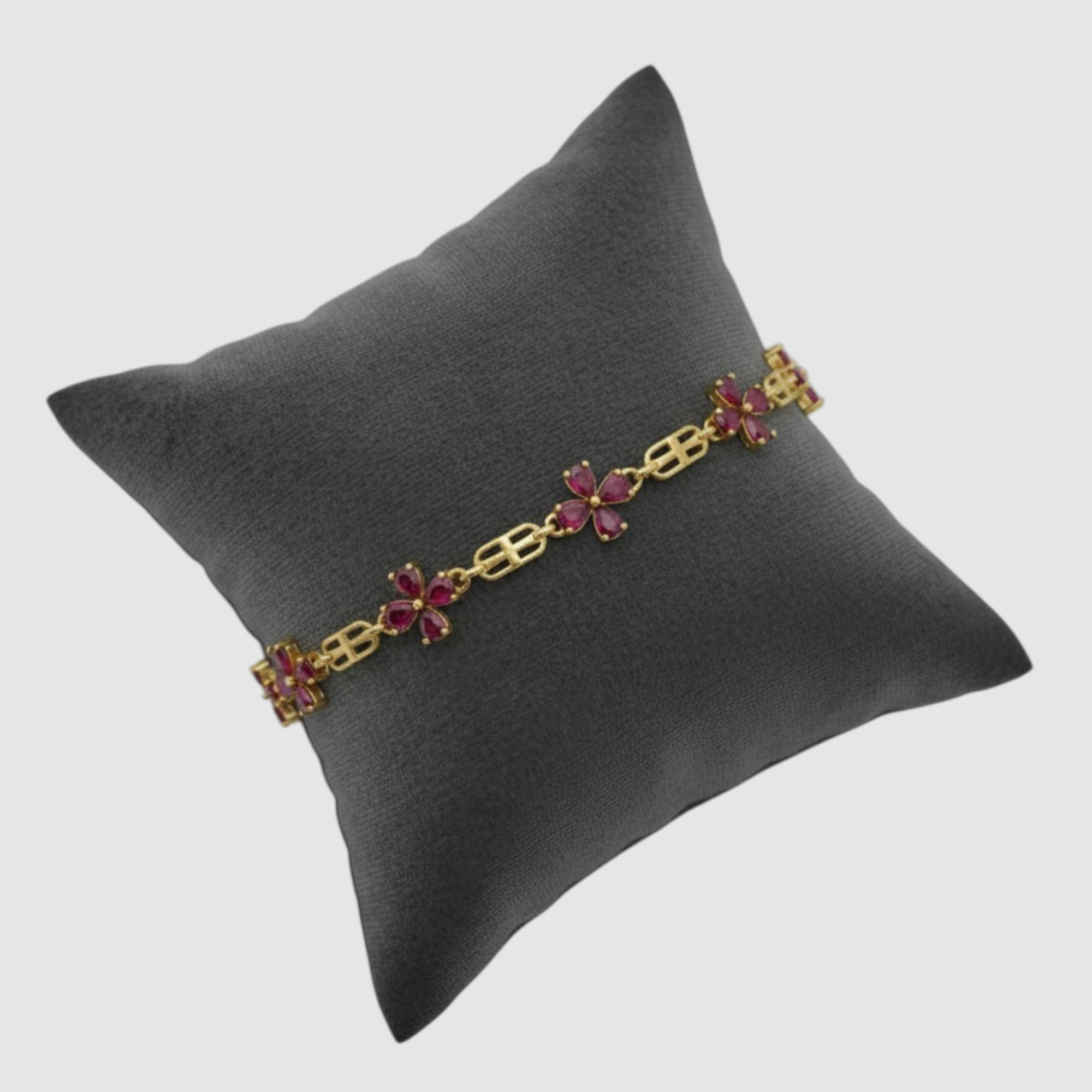 Pulsera “Flor Carmesí”