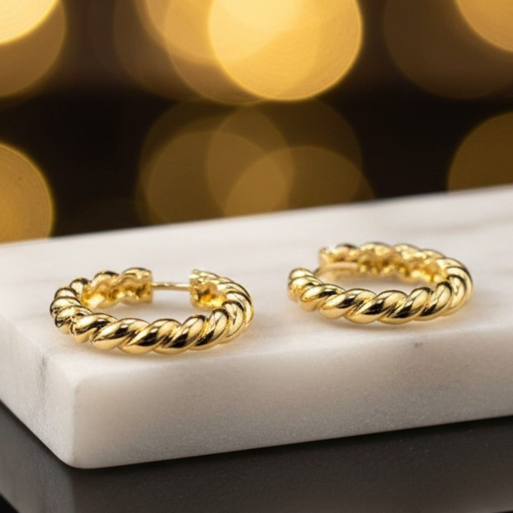 Aros Trenza Clásica 14K