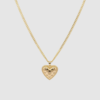 Cadena en Oro Laminado 14K con Dije de Corazón Elegante