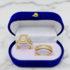 Set Imperio Real – Anillos en Oro 18K con Corte Cuadrado