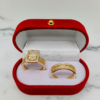 Set Imperio Real – Anillos en Oro 18K con Corte Cuadrado