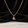 Cadena Bañada en Oro 14K con Dijes de Mariposa