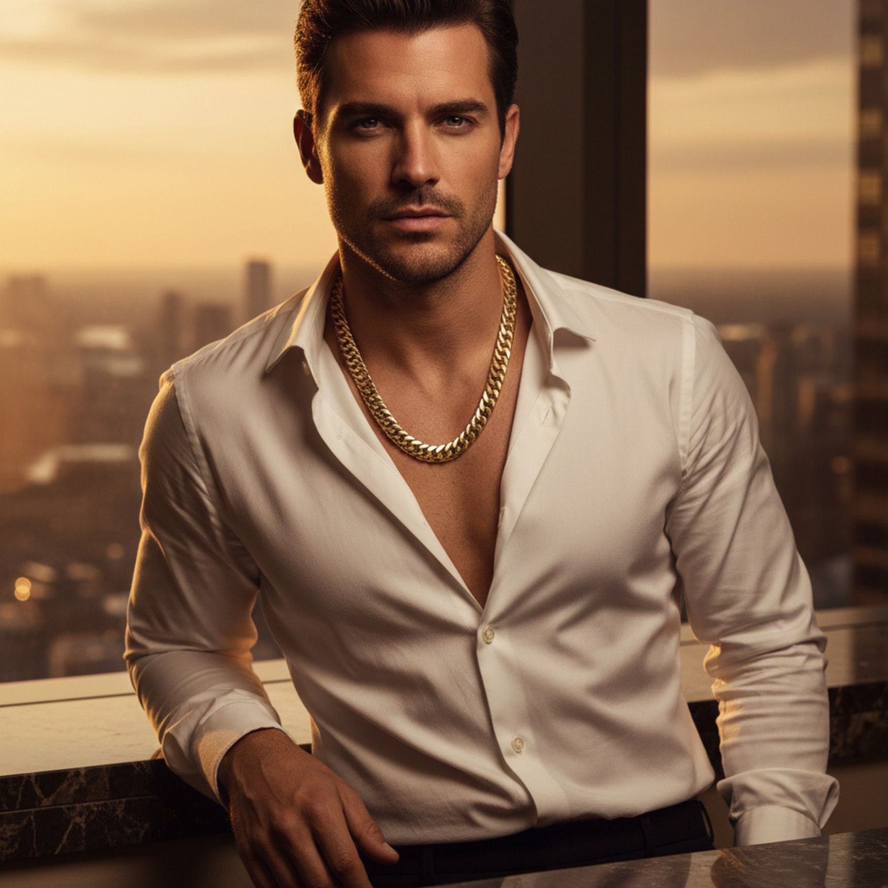 Cadena Elegante de 60 cm Bañada en Oro 14K - Elección Sofisticada