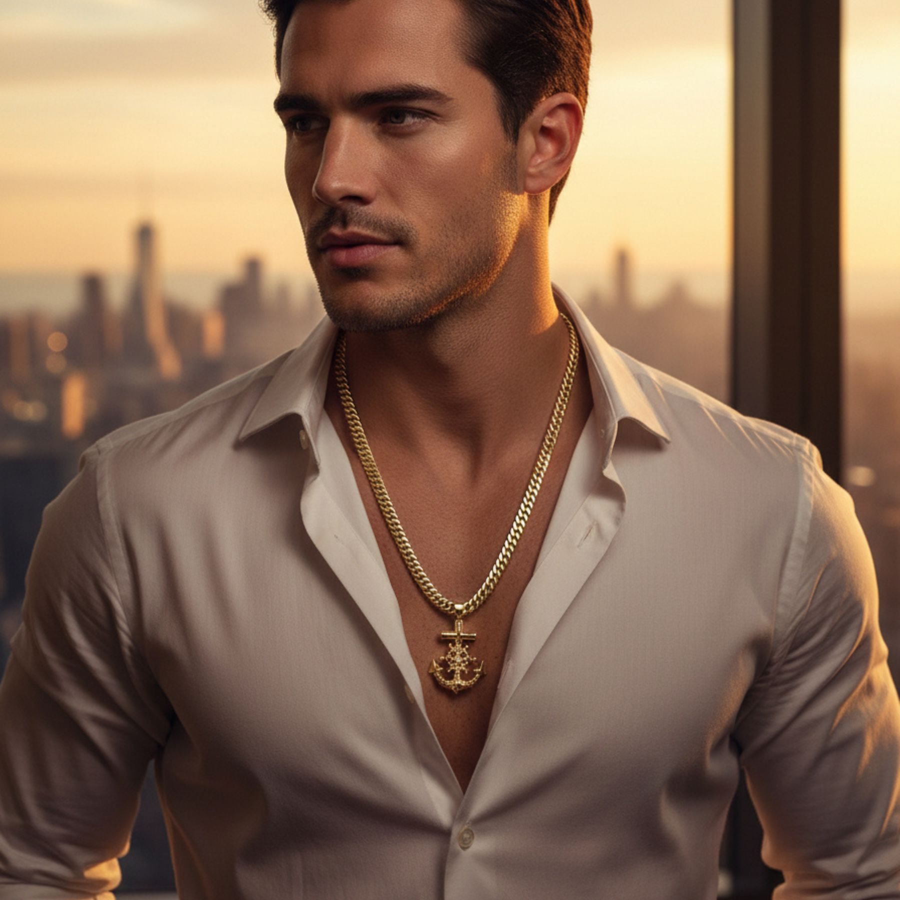 Cadena Bañada en Oro 14K