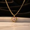 Cadena Corazón con Ojo Turco