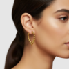 Aretes Argolla Corazones en Oro Laminado 18K– Estilo Romántico