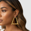Aretes Argolla Bambú en Oro Laminado 18K – Estilo Clásico