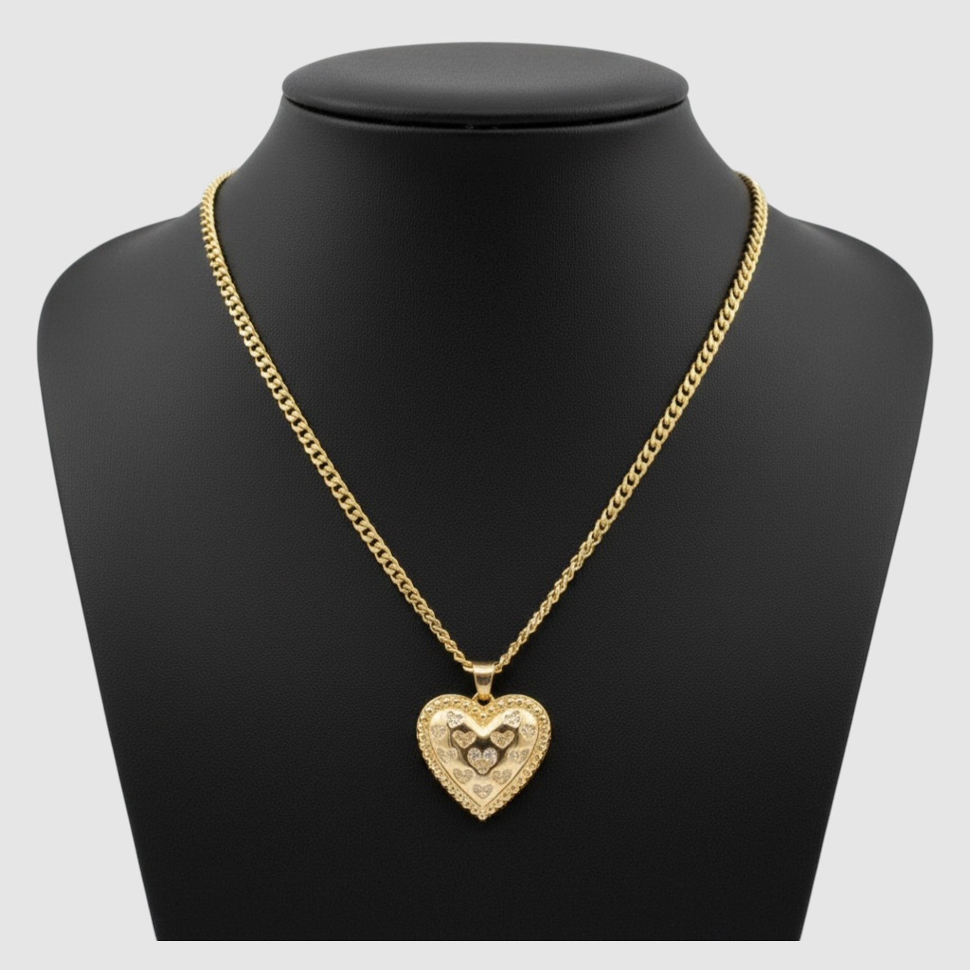 Cadena en Oro Laminado 14K con Dije de Corazón Elegante