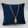 Cadena de Baño de Oro 14K con Dije de Osito