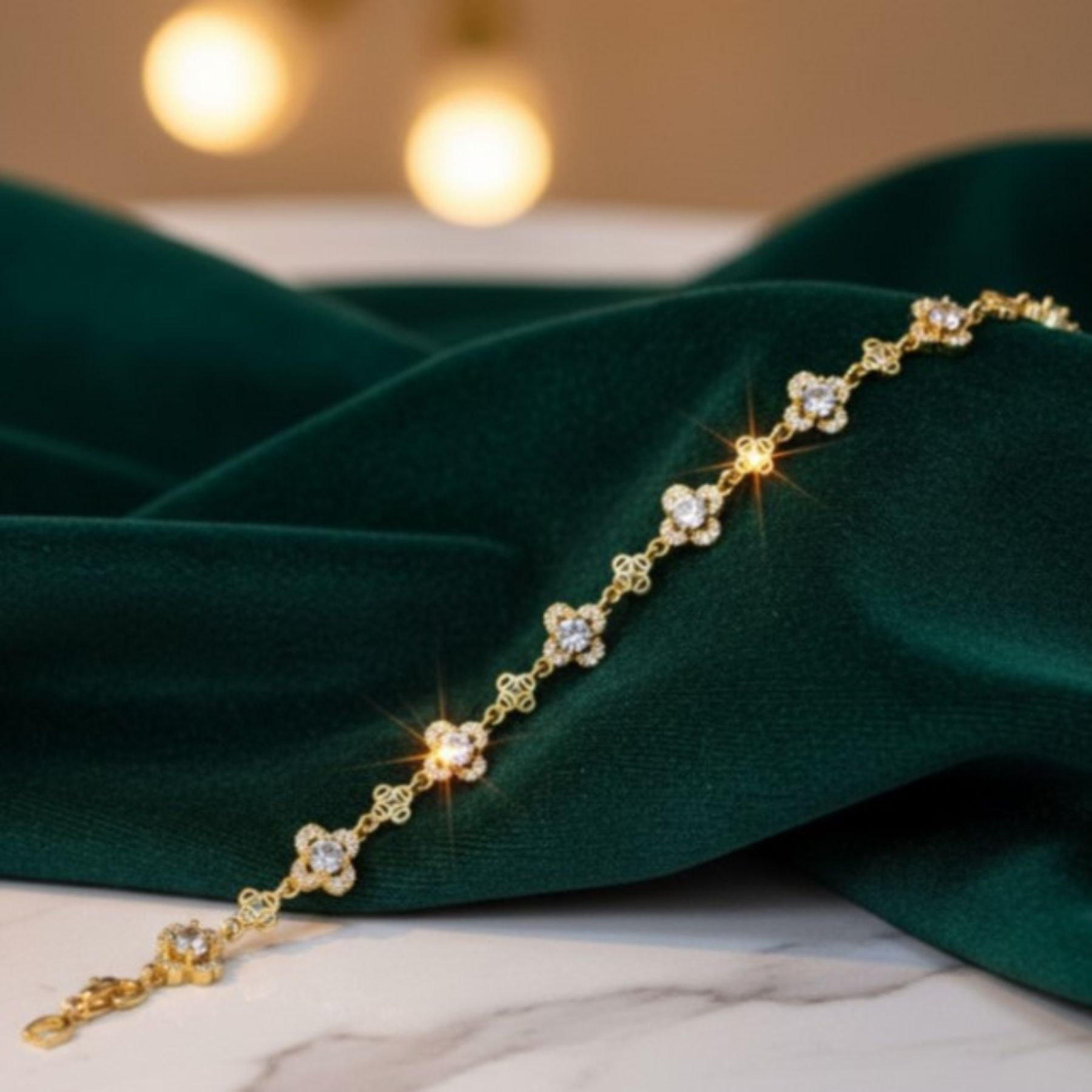 Pulsera “Brillo de Encanto” en Oro 14K