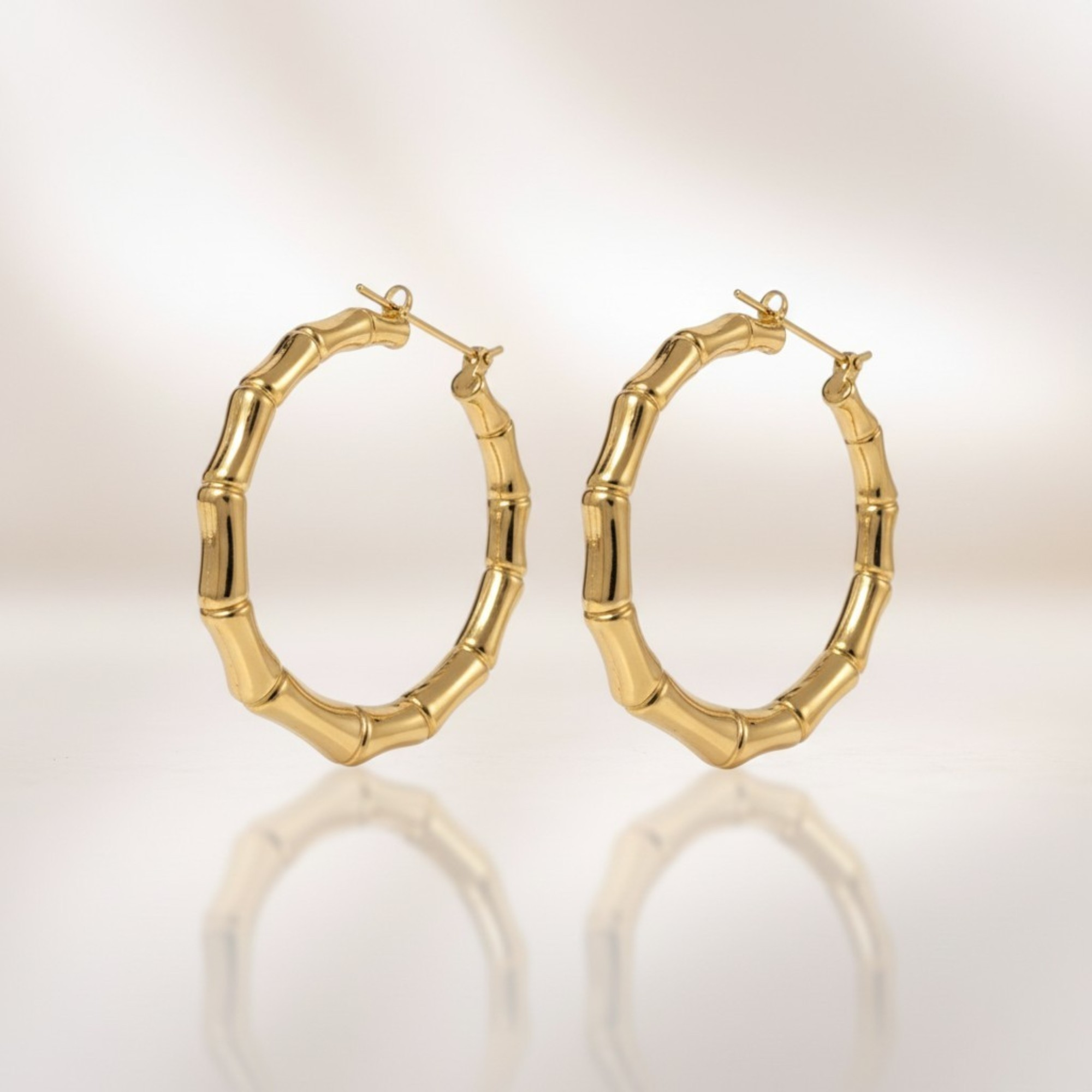 aros tipo argolla en oro laminado 14k
