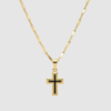 Cadena con Dije de Cruz Clásica en Oro Laminado 14K