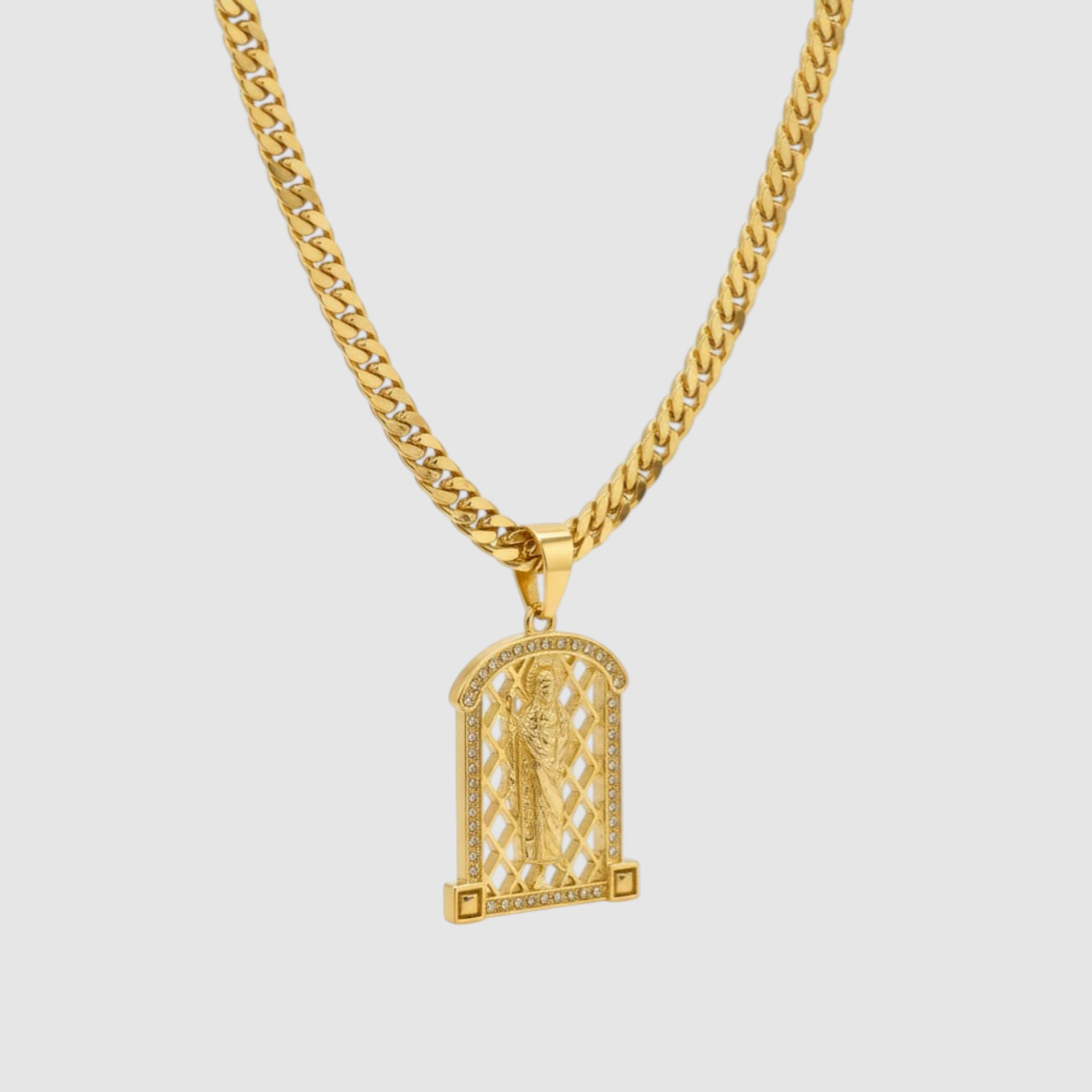 Cadena religiosa en oro laminado 14K