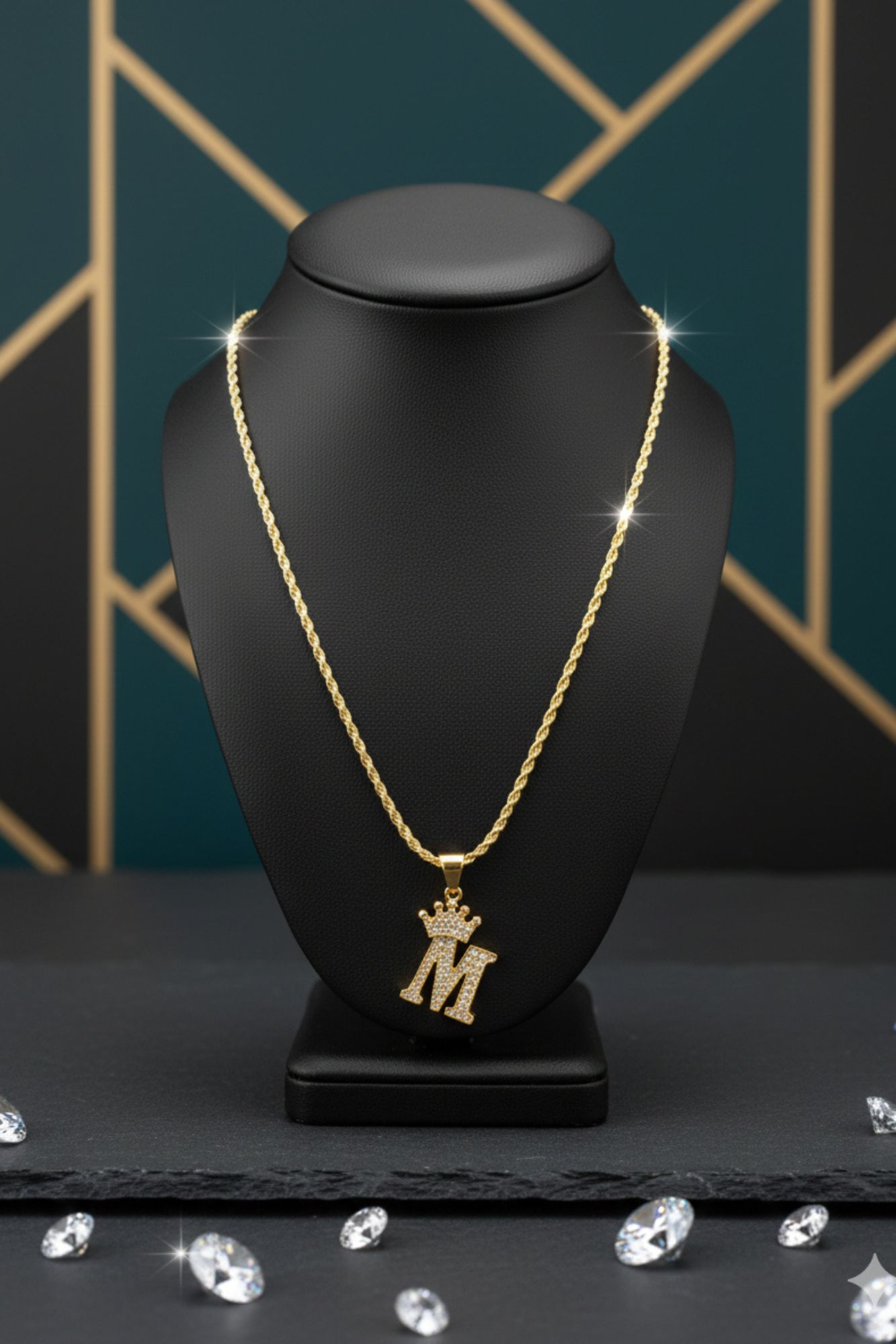 Cadena “Royal M” Bañada en Oro 18K