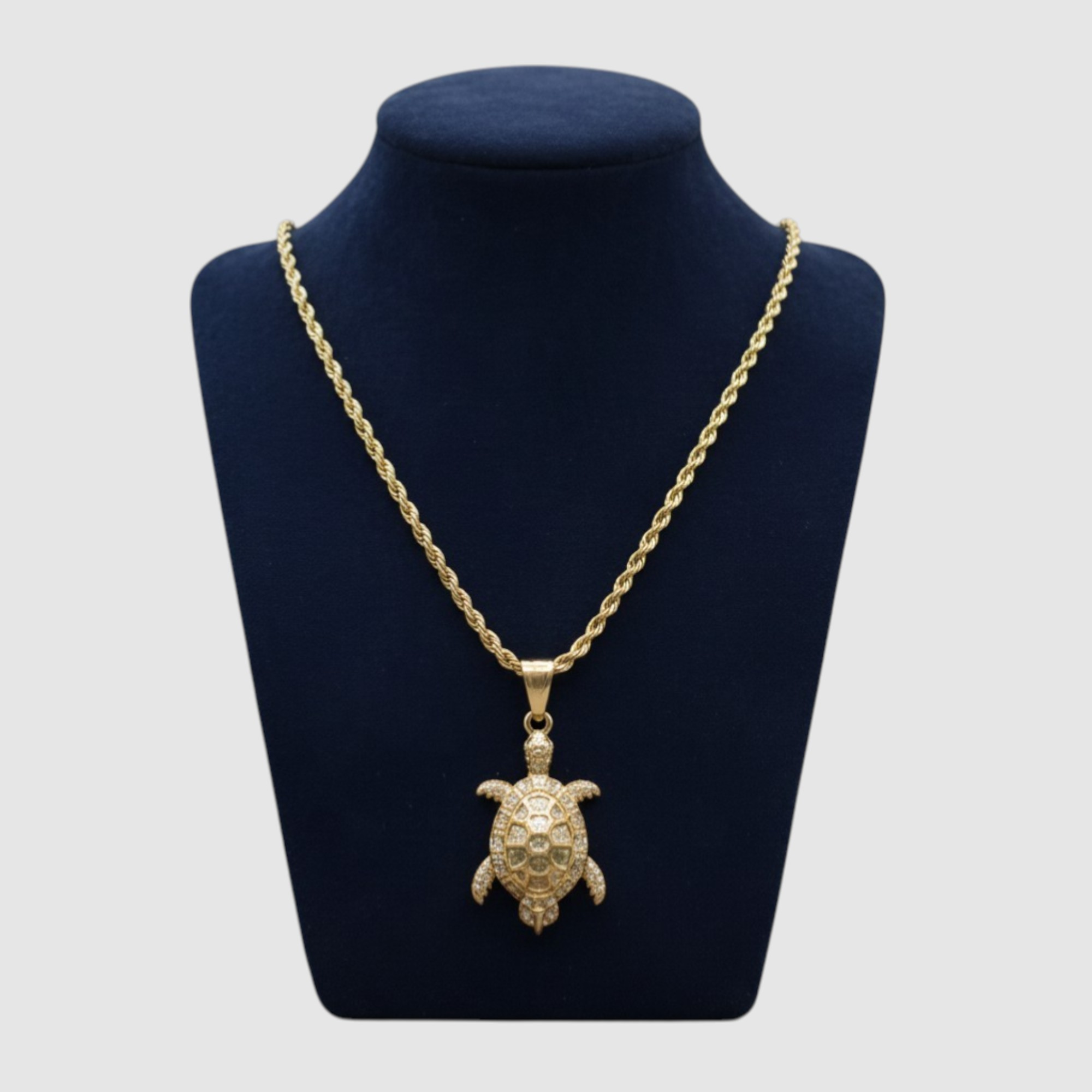 Cadena con dije de Tortuga de la Fortuna en oro laminado 14K