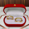 Set Eternidad Real – Anillos Dúo en Oro 18K con Brillo