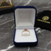Anillo Royal Ruby – Elegancia en Rojo con Baño de Oro