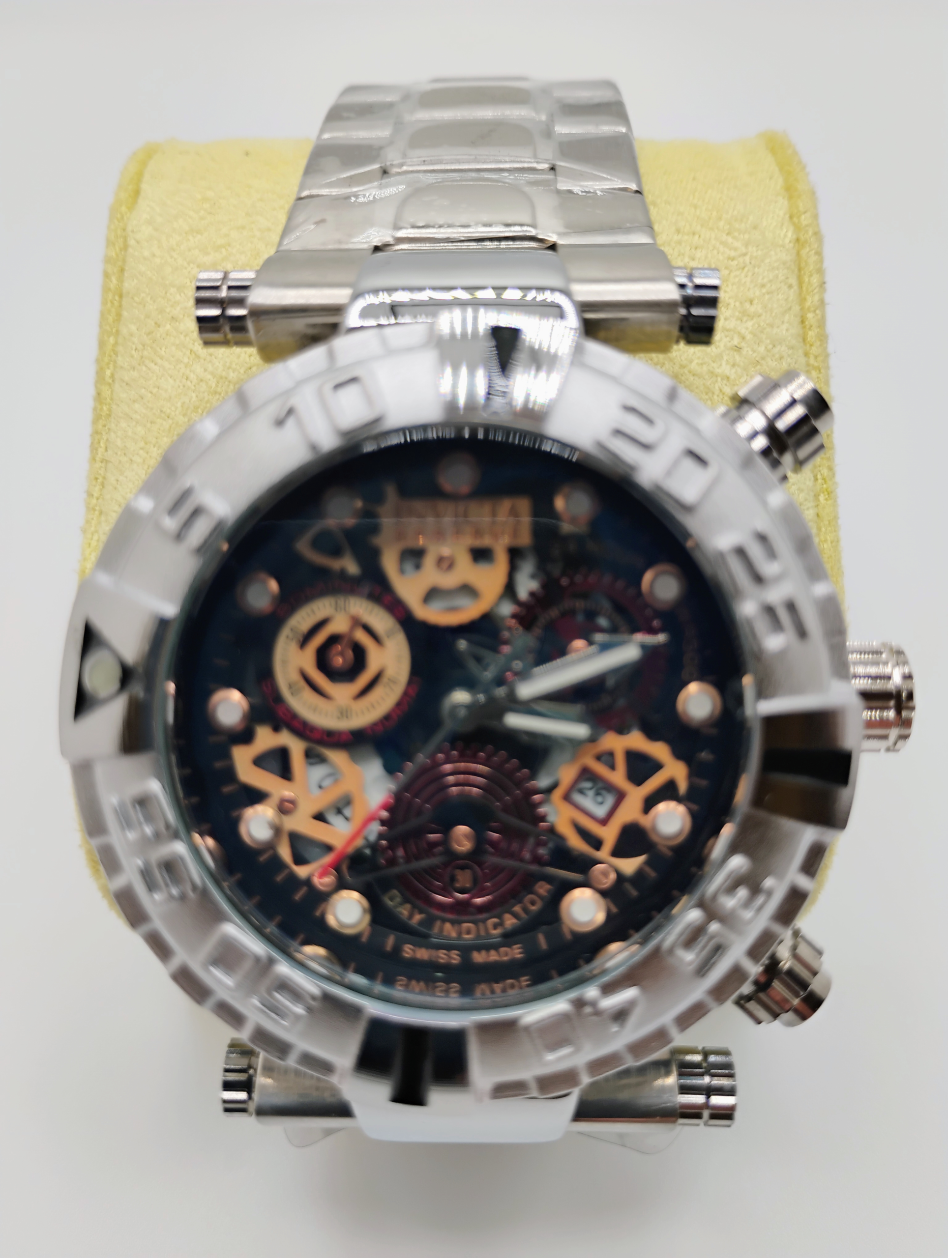 Invict Reserve Subaqua Chrono Day Indicator – Acero Silver Swiss Made