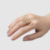 Anillo Mariposa en Oro Laminado Elegante para Mujer