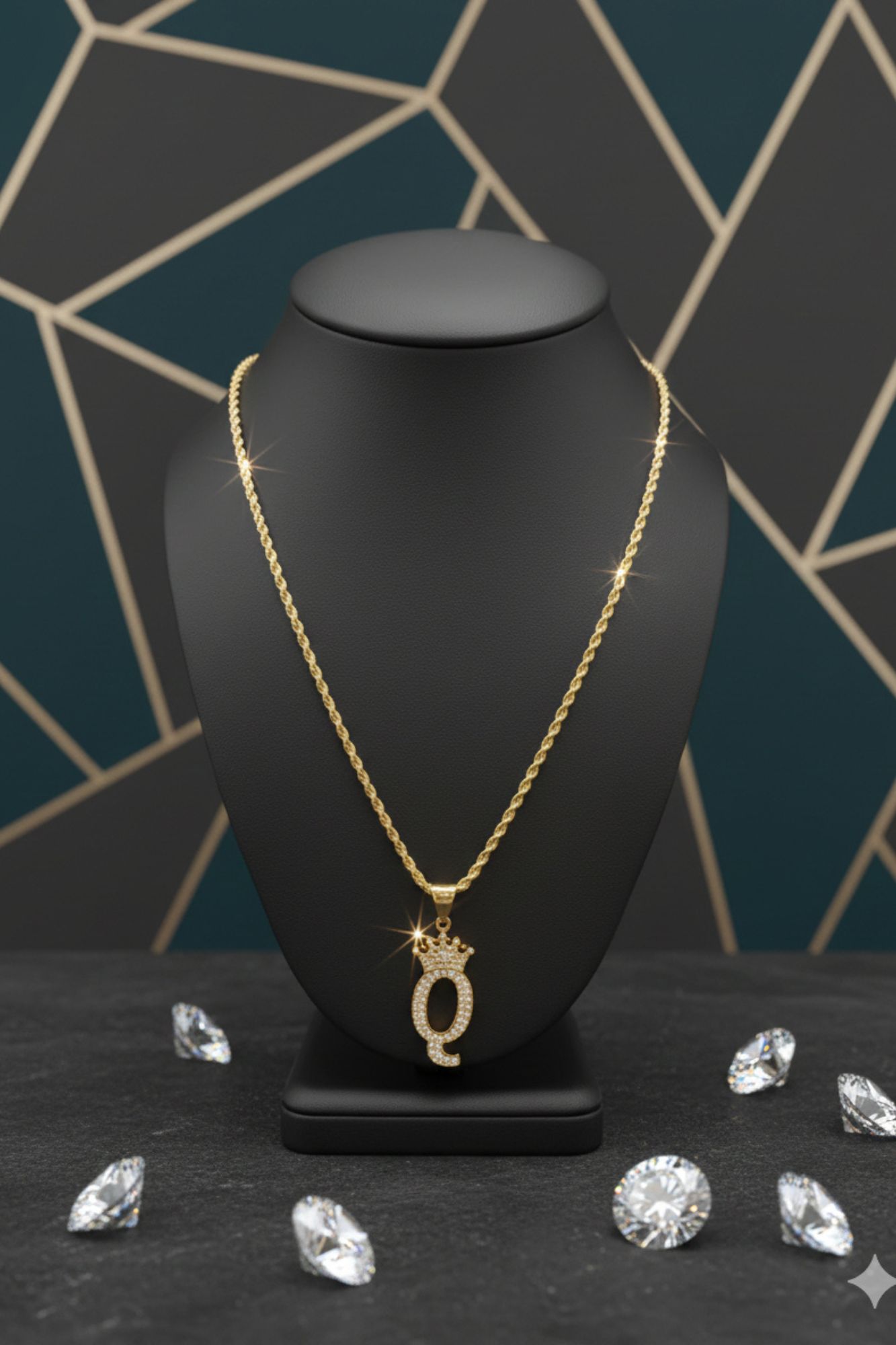 Cadena “Royal Q” Bañada en Oro 18K