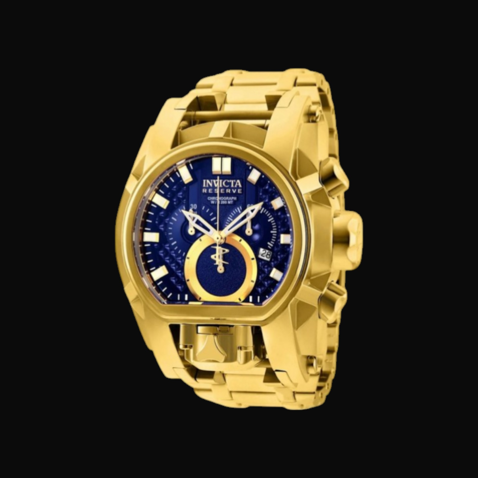 Reloj Estilo Invicta Reserve Bolt Zeus Dorado – Diseño Masculino