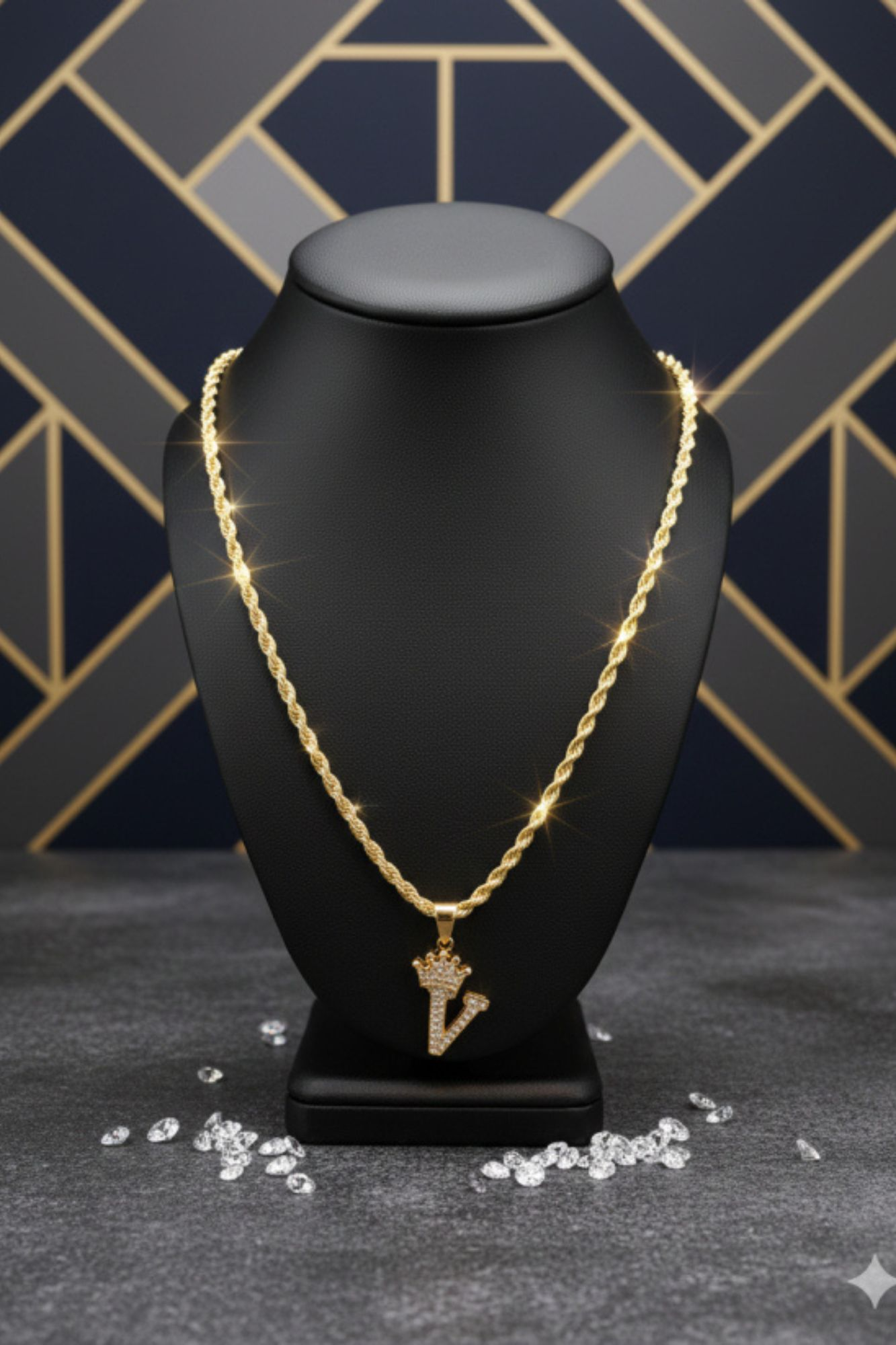 Cadena “Royal V” Bañada en Oro 18K