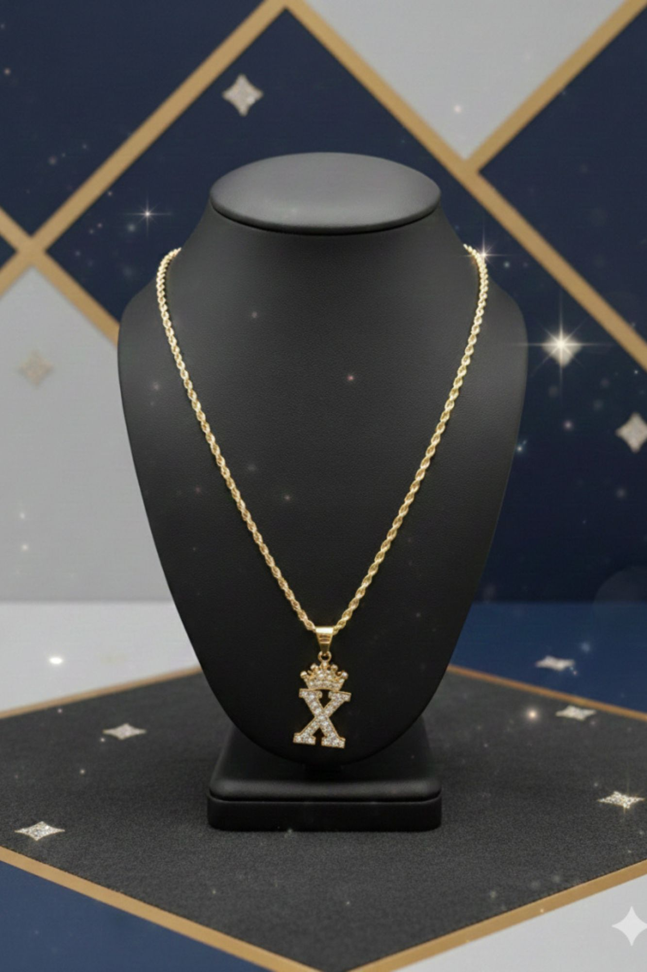 Cadena “Royal X” Bañada en Oro 18K