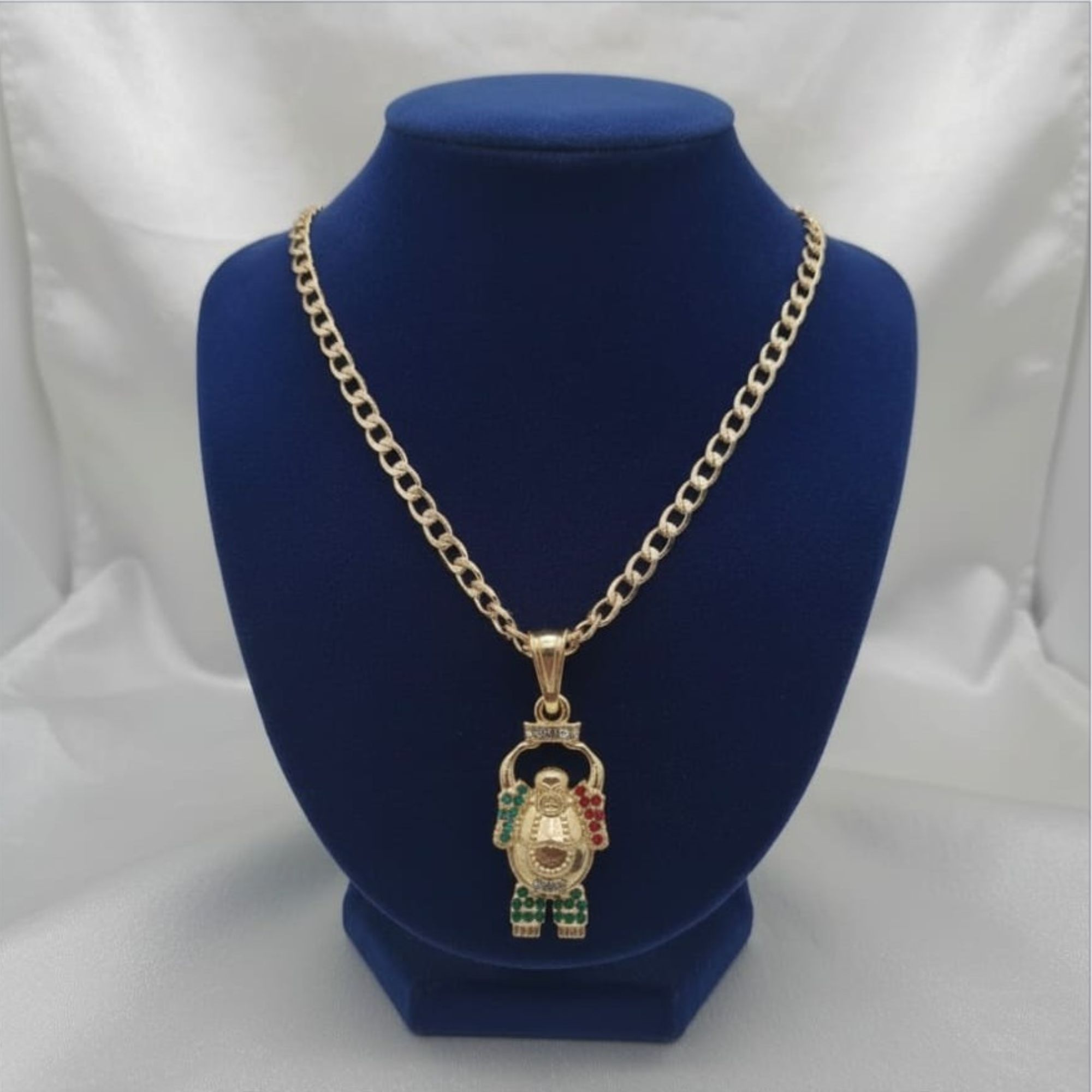 Collar “Osito Deluxe” Dorado con Detalles de Color