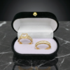 Set Elegancia Real – Dúo de Anillos Oro 18K con Corte Esmeralda