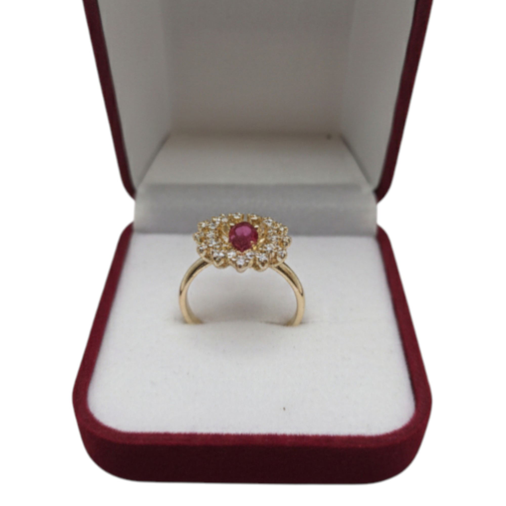 Anillo en Oro Laminado 14K  con Piedra Central