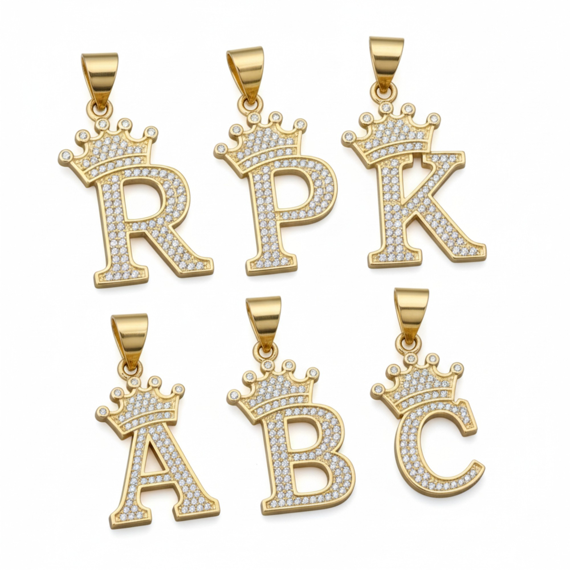 Dije de Inicial A-Z en Oro Laminado 14K Elegante y Moderno