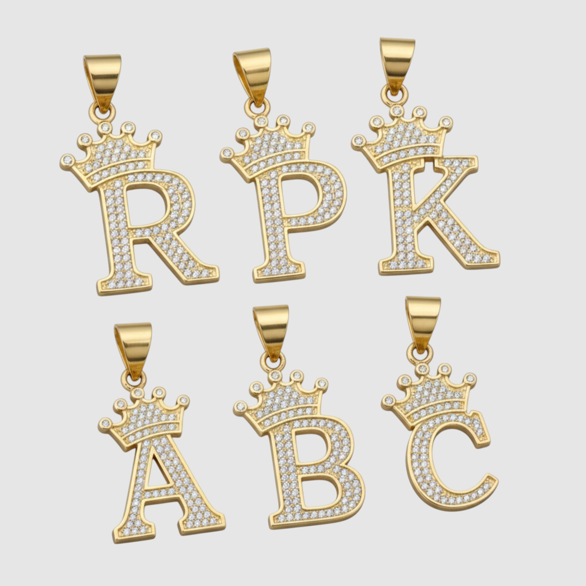 Dije de Inicial A-Z en Oro Laminado 14K Elegante y Moderno